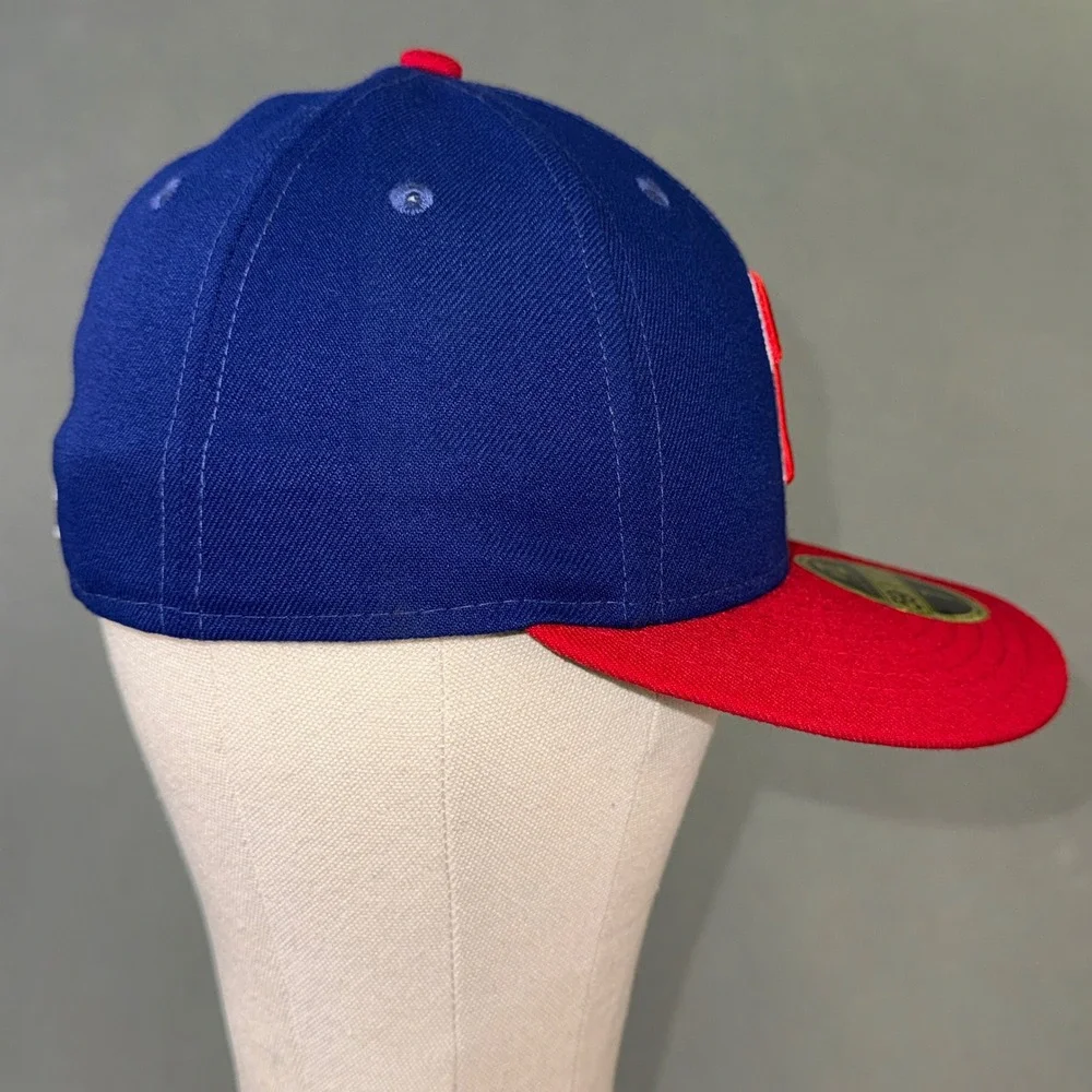 New Era 59FIFTY Low Profile Philadelphia Phillies Hat Blue Red Size 7